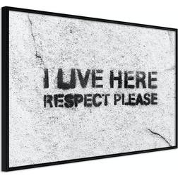 Arkiio Affisch I Live Here, Respect Please [Poster] 60x40 Poster